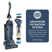 Electrolux Ultimate500 Pet EHVS55P5AD upright vacuum, Denim Blue