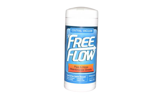 FREE FLOW MAINTENANCE CLOTHS,25PK,CENTRAL VAC CLEANS & DEODORIZES CENTRAL VAC PIPE & HOSES