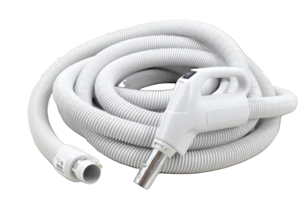 Plastiflex 30' Hose Assembly for Central Vacuum Systems Direct Connect - Gray  SZ130138030BDUN