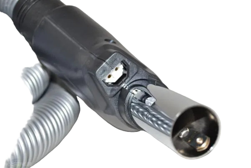 Replacement for Cen-Tec Systems Central Vacuum 35' Universal Connect Electric Hose with Button Lock Stub Tube and Recessed Receptacle #99702, 99407