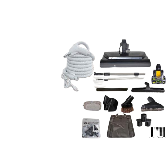 Titan T7 Central Vac Kit Prime 30Ft Hose W/Pigtail, Power Nozzle and Deluxe Tools