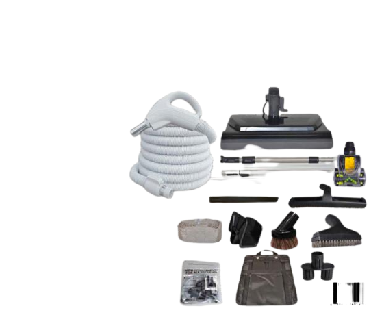 Titan Prime T7 Central Vacuum Kit 30ft  Direct Connection Hose Titan Deluxe Power Nozzle and Premium Tools