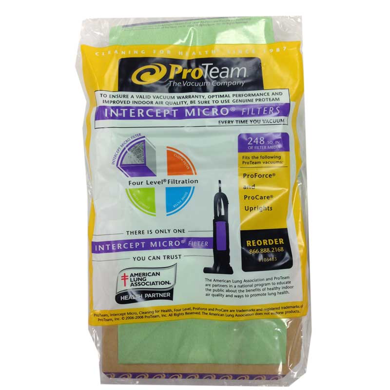 ProTeam 103483 Intercept Micro Filter Bag for ProTeam ProForce Vacuum