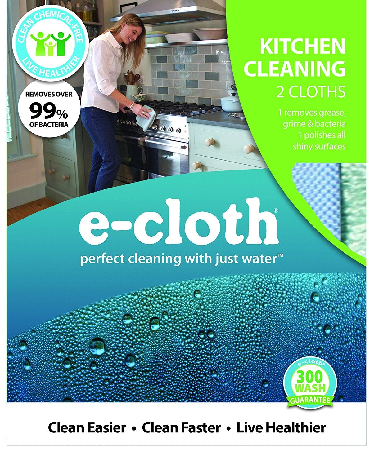 e-cloth 10601 Kitchen Cleaning 2 Cloths