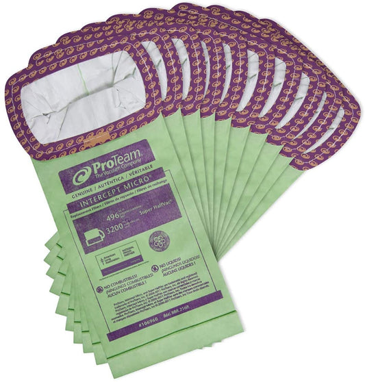 106960 ProTeam Intercept Micro Filter Bags with Open Collar