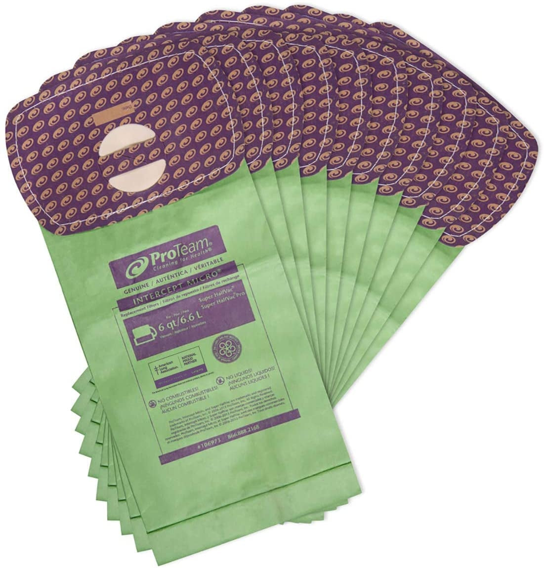 ProTeam 106973 Intercept Micro Filter Bags with Closed Collar