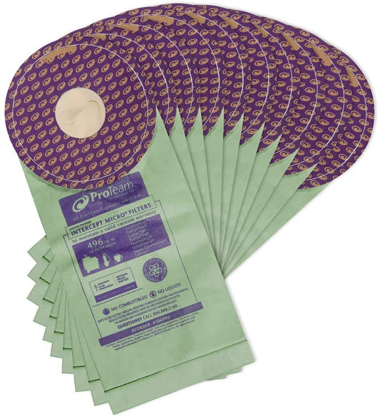 Intercept Micro Filter Bag, Closed Collar, Fits 6 qt. (10 pk.) Proteam 106995