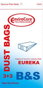Eureka S - Generic - 3 Vacuum Bags + 3 filters/pack