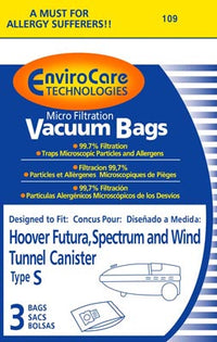 Hoover S Vacuum  Bags Allergen 63 Cts. KIT10 - Generic - MEGA DEAL