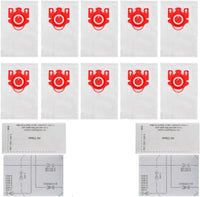 10 Miele F J M Allergen Canister Vacuum Bags + 4 Filters