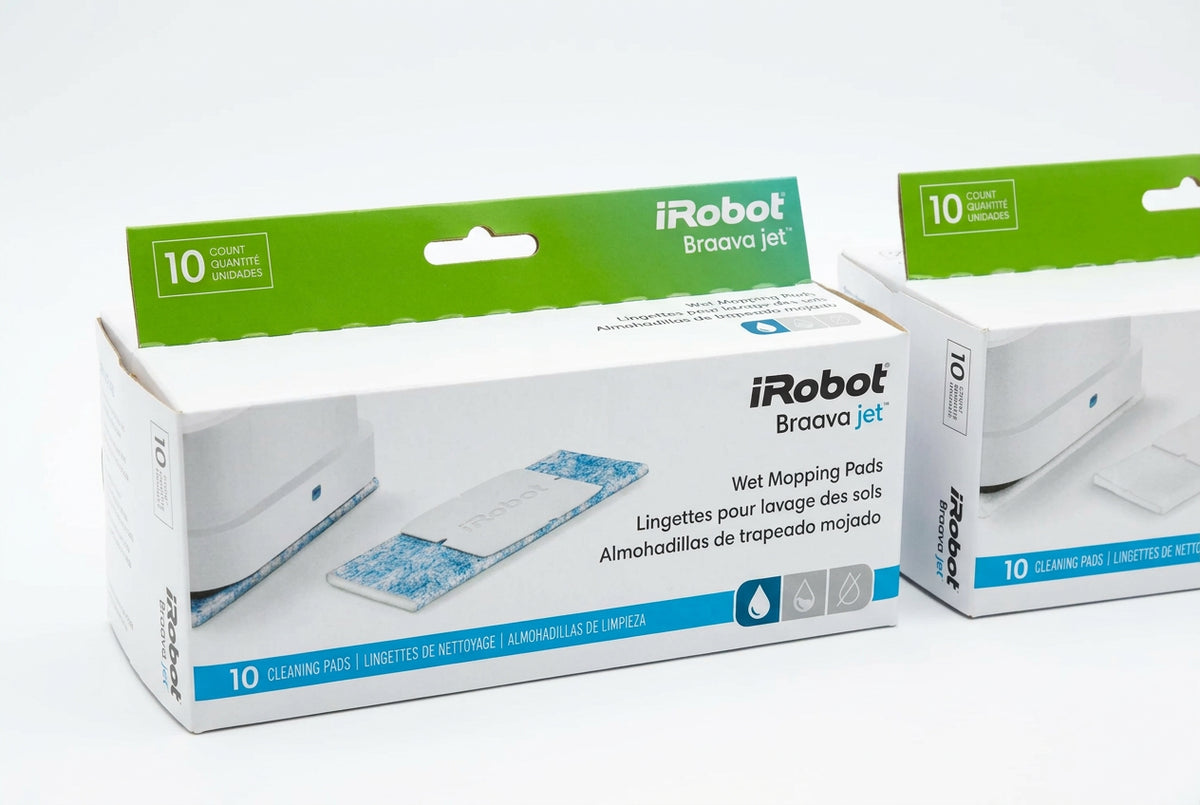 Wet Mopping Pads for iRobot Braava jet Braava Jet 200 Series, 240 (10-Pack) - White