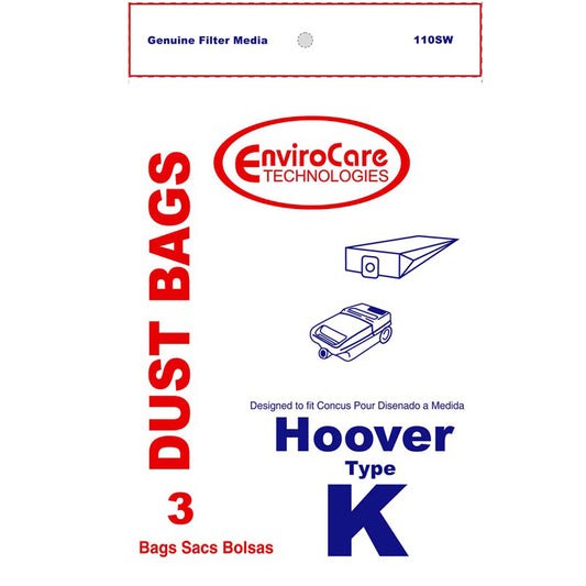 Hoover K Vacuum Cleaner Bags 4010028K - Generic - 3 Pack
