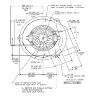Ametek Lamb Motor 116213 -00, Bypass, 240 VAC, 50/60 HZ, 5.7"  for Airvac, AstroVac, Broan, Canavac, Etc