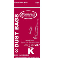 Dirt Devil Type K Vacuum Bags - Generic - 3 pack