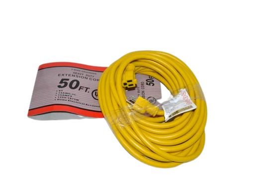 CORD-COMMERCIAL FLOOR MACHINE,50ft,14/3,YELLOW 600 VOLT