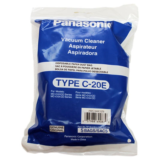 Panasonic AMC94KYZ0 Type C-20  C-20E Vacuum Bag - Genuine - 5 Pack