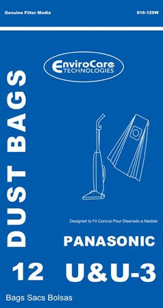 Panasonic Upright U U3 U6 Vacuum Bags 12 Pack