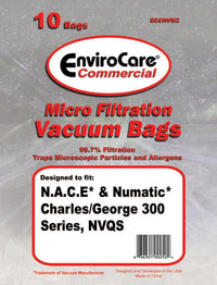 Numatic Charles, Edward & George Micro Filteration Vacuum Cleaner Bags NVM2B/2 - Generic - 10 per pack