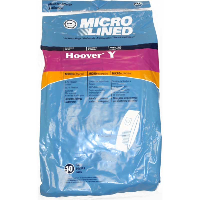 Hoover Y Vacuum  Bags 4010100Y- Generic -9 pack