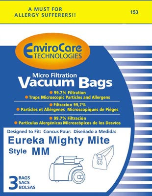 Eureka Style MM Envirocare Micro-Filtration Vacuum Bags - 3 Pack