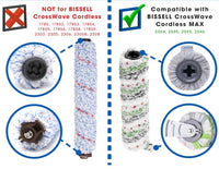 Multi Surface Pet Brush Roll Compatible with Bissell 2788 for Crosswave Cordless Max Multi-Surface Wet Dry Vac Models Compare to Part # 1618641