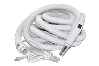 Plastiflex Dual Voltage Hose Assembly, 35' Dual Switch, CrushProof Central Vacuum Hose with Pigtail Cord #SZ130138035BCUI