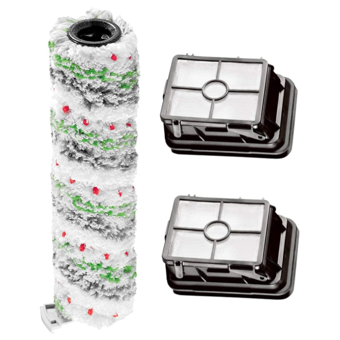 2554 2590 2593 2596 CROSS WAVE Brush Replacement and Crosswave Filter Compatible with Bissell CrossWave Max Series Vacuum Cleaner Compare to Part 1618641 1608684