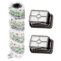 2554 2590 2593 2596 CROSS WAVE Brush Replacement and Crosswave Filter Compatible with Bissell CrossWave Max Series Vacuum Cleaner Compare to Part 1618641 1608684