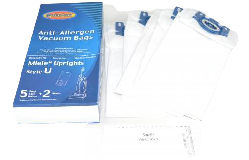 PAPER BAGS-MIELE,U,5PK,ALLERGEN,UPRIGHT FITS 7 SERIES