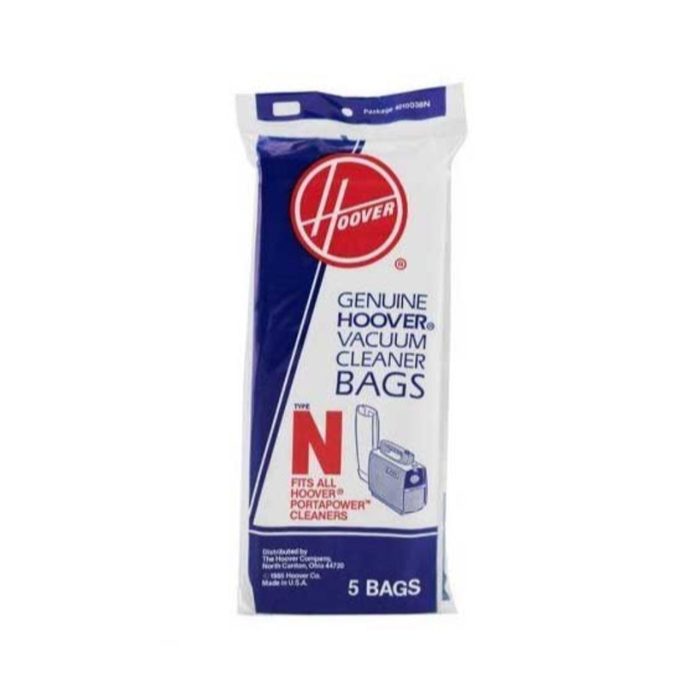 20 ORIGINAL HOOVER N CANISTER VACUUM BAGS, 4010038N
