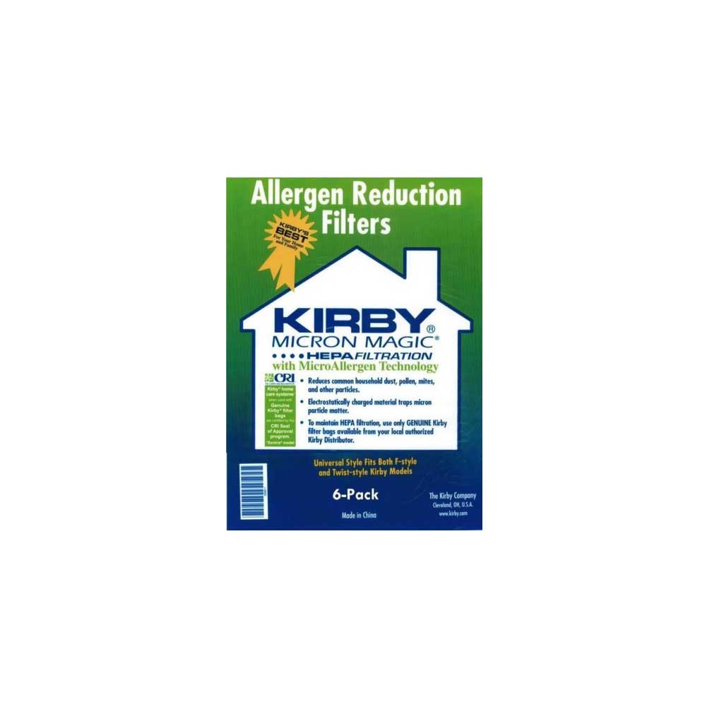 Kirby Universal Bag Kirby #204811 - Universal White Cloth Bags for All Generation & Sentria Models with 0.3 Micron Filtration (6 Pk)