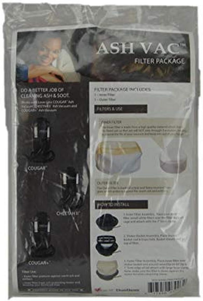  Love-Less Ash Company 2F22 Filter, Kit Ash Vac Cheetah II Cougar MU305/MU405