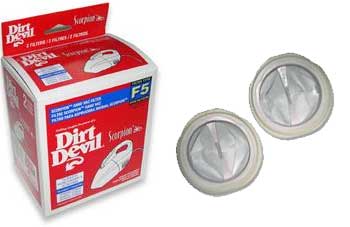Dirt Devil 3-200550-001 filter with F5 Adapter for Scorpion and Jaguar Corded Hand Vac