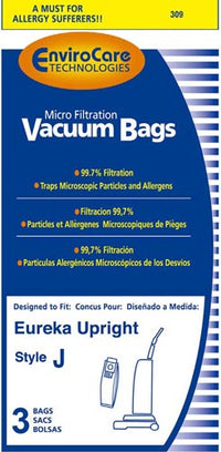 Eureka New J  Vacuum Cleaner Bags 61515, 61515A, 61515B, 61515C - Generic -3 Bags