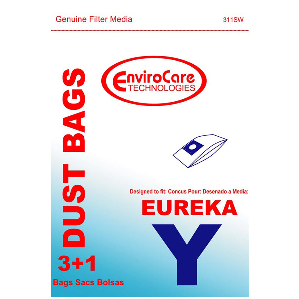 Eureka Y Vacuum Bags - Generic - 3 bags + 1 filter/pack