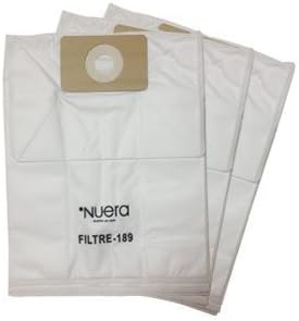3 Central Vacuum Bags Filtre-189 for OVO Nadair Central Vacuum, 12.5L 3.2 Gal Disposable Bags, Triple Layer Filtration Leak Proof Design, Compatible with 700ST-25H 600-AL-18