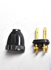 Fit All Male Grip 2 Wire Black Plug - 1 Pack