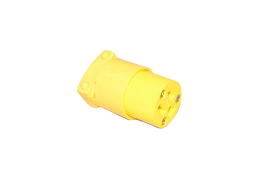PLUG-FEMALE,3 PRONG HEAVY DUTY,COOPER,YELLOW