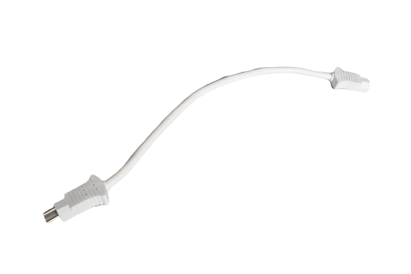HOSE CORD- 10 INCH MALE/FEMALE-WHITE