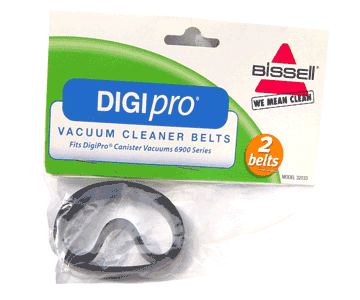 Bissell 32033 DIGIpro Belts - Genuine - 2 Pack #203-4401, 011