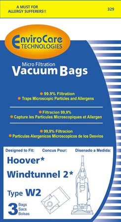 Hoover WindTunnel 2 W2 Vacuum Bags 401010W2 - Generic - 3 Pack