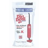 Royal / Dirt Devil Type K  Vacuum Cleaner Bags 3-320230-001 - 3 Pack - Genuine