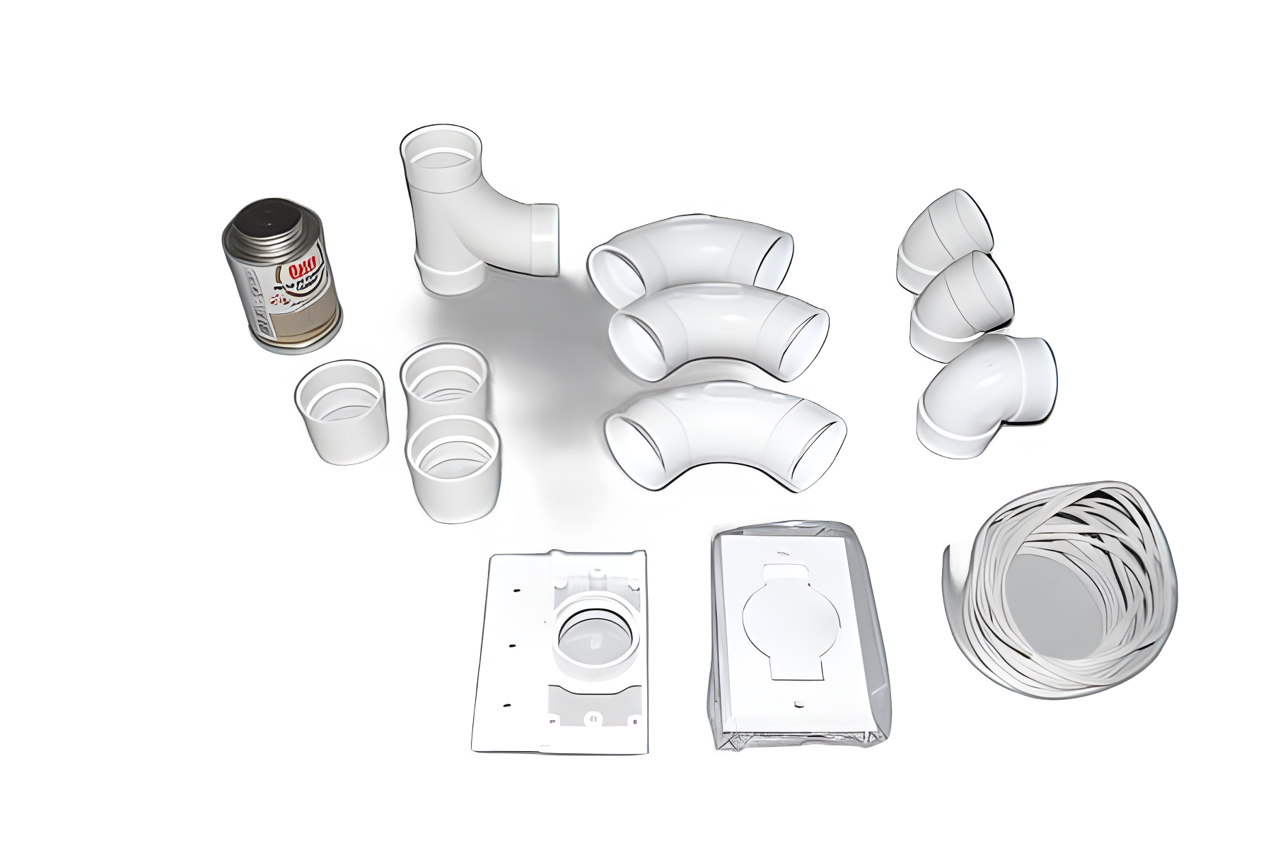 Fit All Residential One Inlet Kit White Fitall Central Vac #06-0685-02