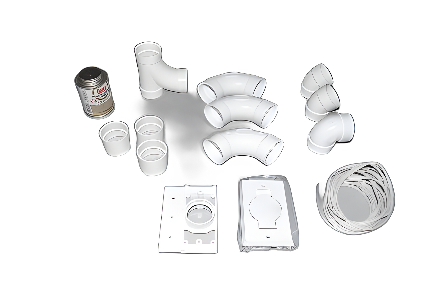 Fit All, Residential One Inlet Kit. White Fitall Central Vac Vacuum #06-0685-02