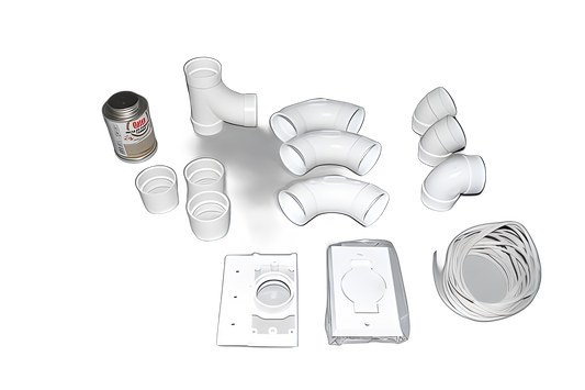 Fit All, Residential One Inlet Kit. White Fitall Central Vac Vacuum #06-0685-02