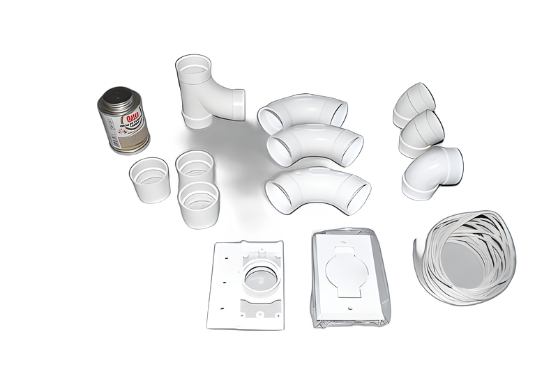 Fit All, Residential One Inlet Kit. White Fitall Central Vac Vacuum #06-0685-02