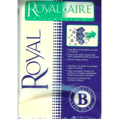 Royal / Dirt Devil Type B Metal Upright  Vacuum Bags TOP FILL STYLE 3-671075-001 - 3 Pack 