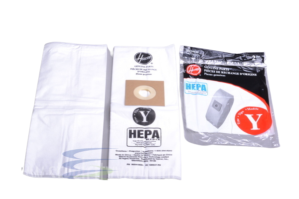 PAPER BAGS-HOOVER,Y,2PK,HEPA WINDTUNNEL & T2 SERIES, PLEATED AH10040 