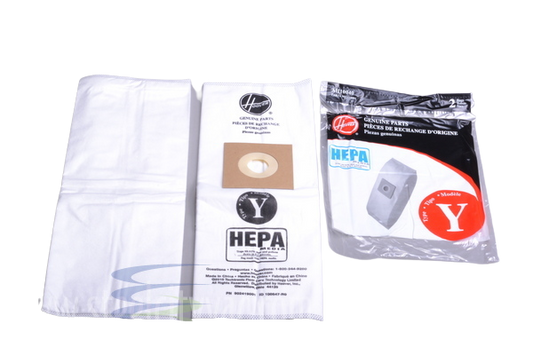 PAPER BAGS-HOOVER,Y,2PK,HEPA WINDTUNNEL & T2 SERIES, PLEATED AH10040 