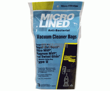 Dirt Devil Royal Type U Vacuum Bags 3-920750-001 - Generic - 1 Case (60 bags)